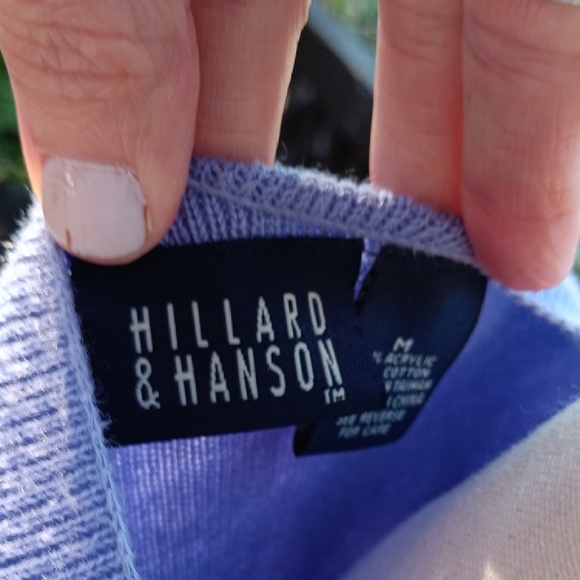 Hillard & Hanson Light Blue V-Neck Sweater - Picture 5 of 5